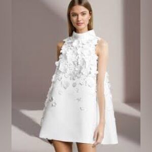 Beulah style white bridal or debutante dress